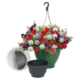 Závesný črepník, zelený 35 cm