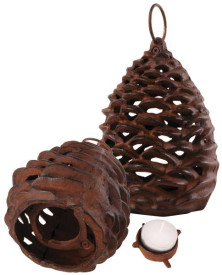 Stojan na čajové sviečky v tvare šišky