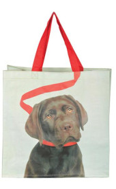 Nákupná taška, tmavohnedý pes