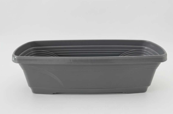 Kvetináč s podmiskou 50 cm, sivý