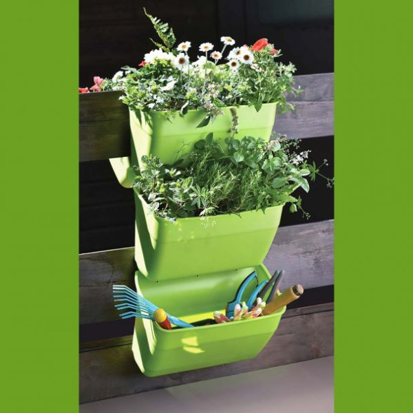 Kvetináč zelený, 4 - dielny