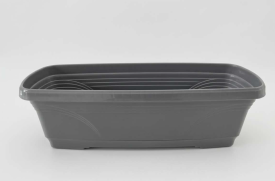 Kvetináč s podmiskou 50 cm, sivý